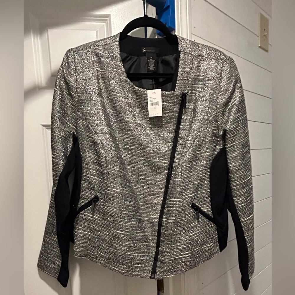 Lane Bryant Gray Metallic
Full Zip Jacket Women's new
